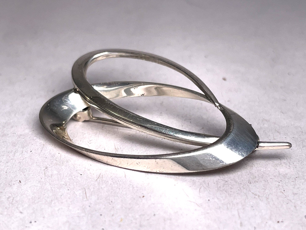 Mid Century German Modernist Brooch K&L Lichtenfels 835 Silver